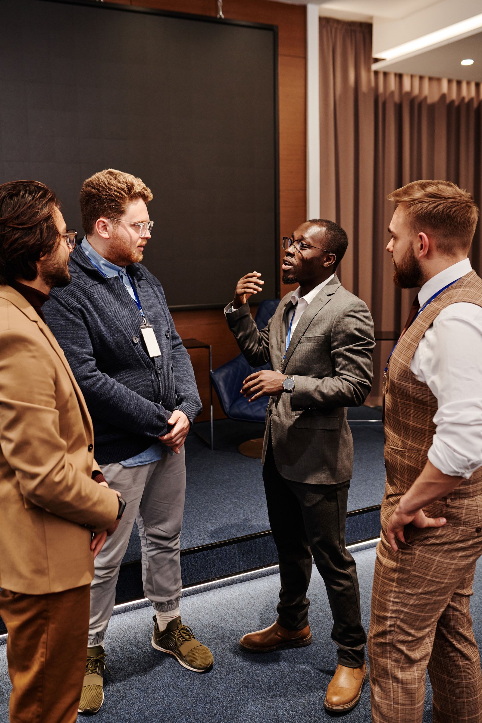 Delegates networking on the conference floor