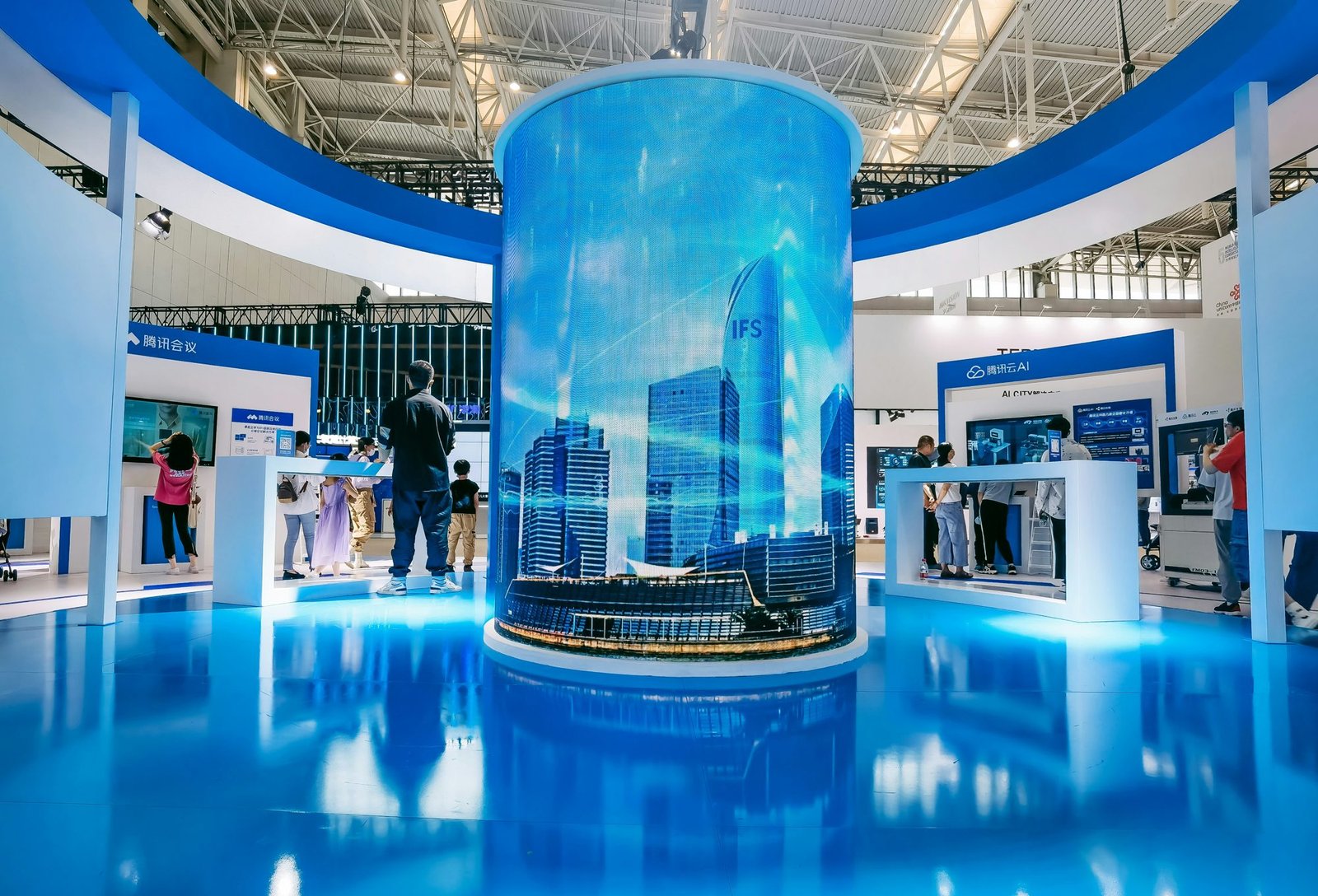 Large exhibition hall floor produced for a client event